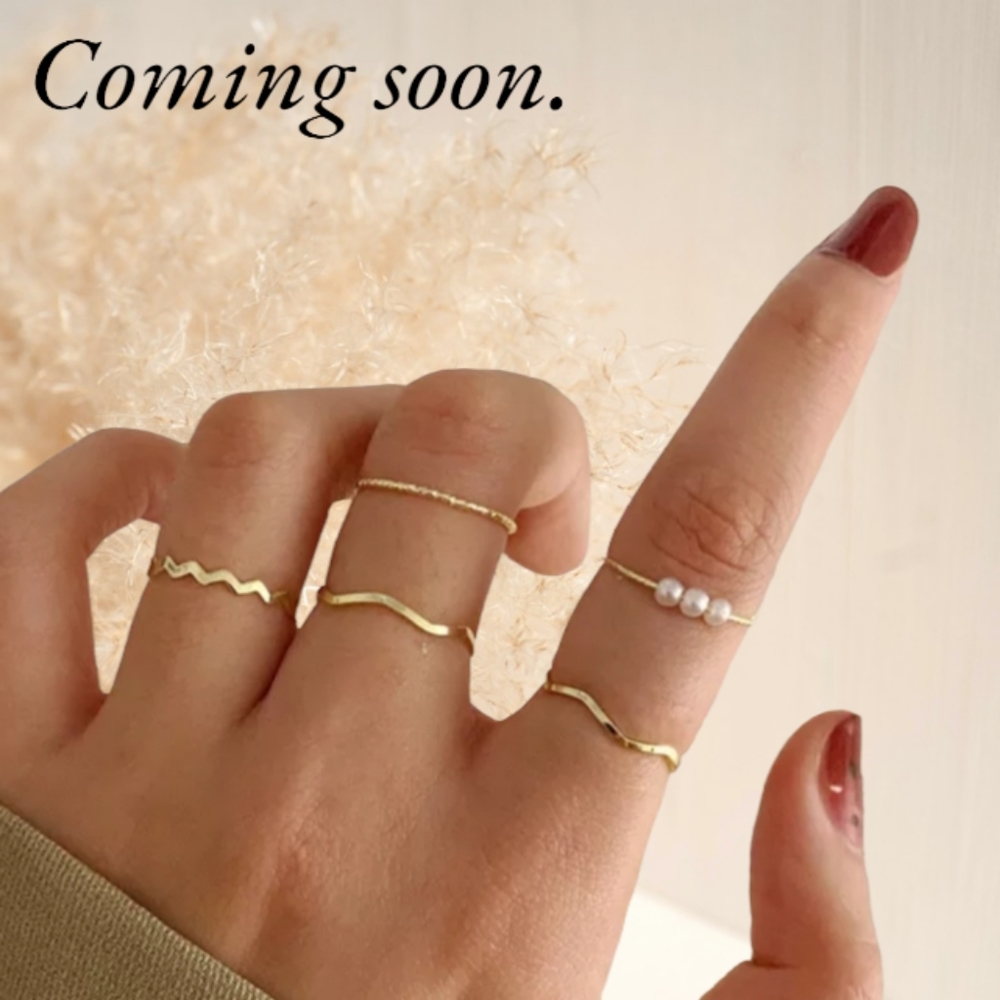 Arrived! Gifts for Teens Bohemian 5 Piece Knuckle Ring Band Set | Wavy & Pearls